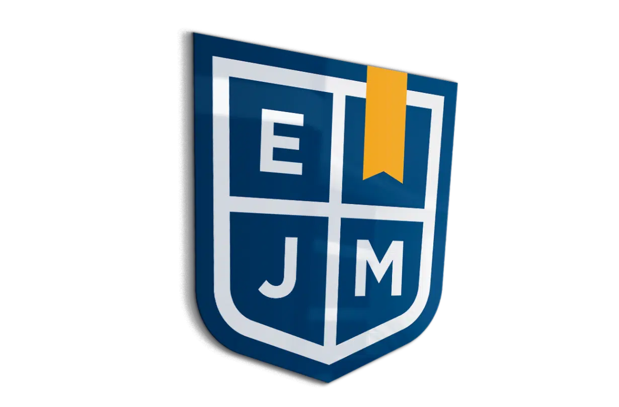 Conception de logo en forme d'écusson pour l'École Jésus-Marie de Beauceville