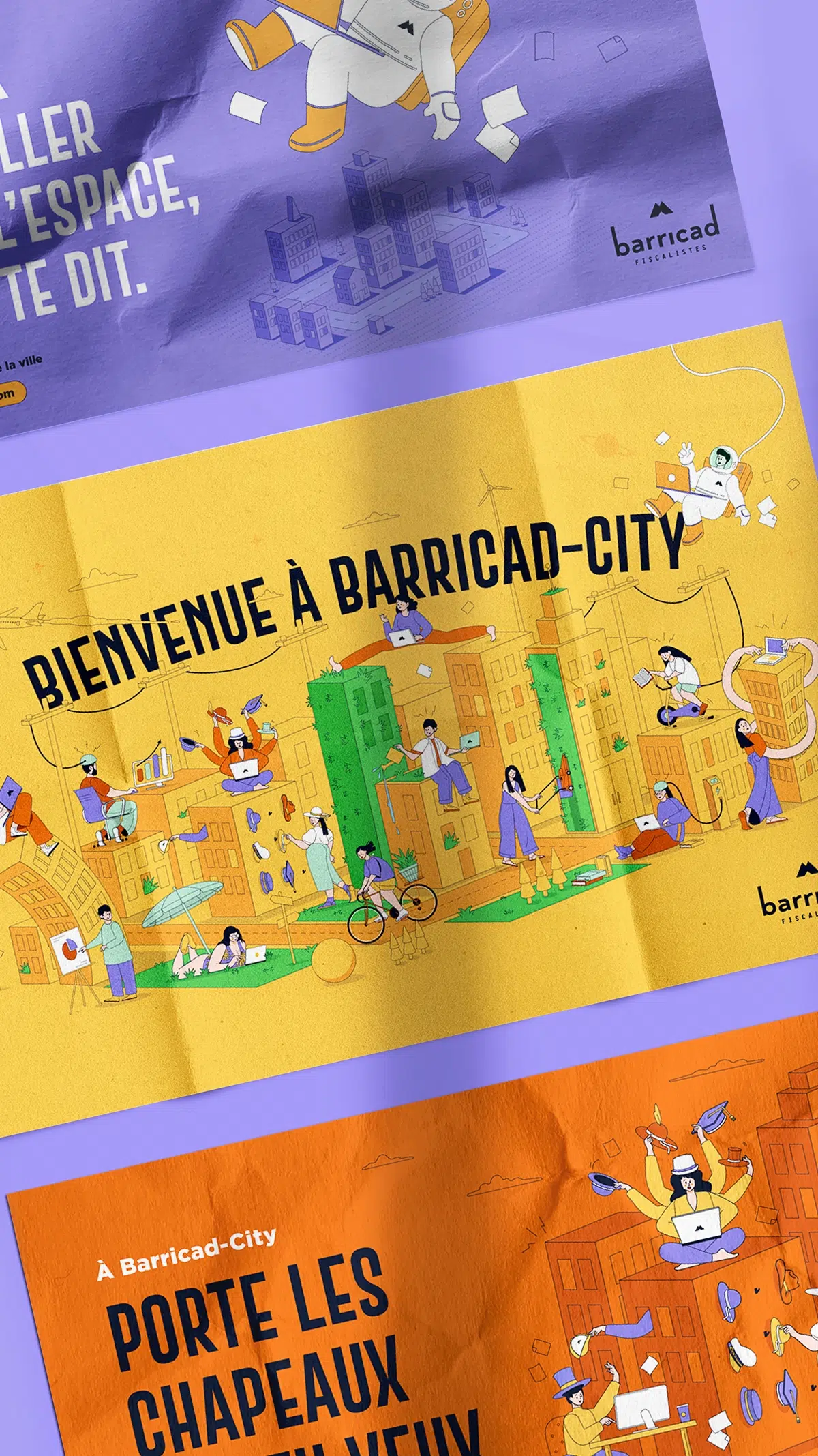 Illustrations graphiques de la marque employeur de Barricad Fisalistes