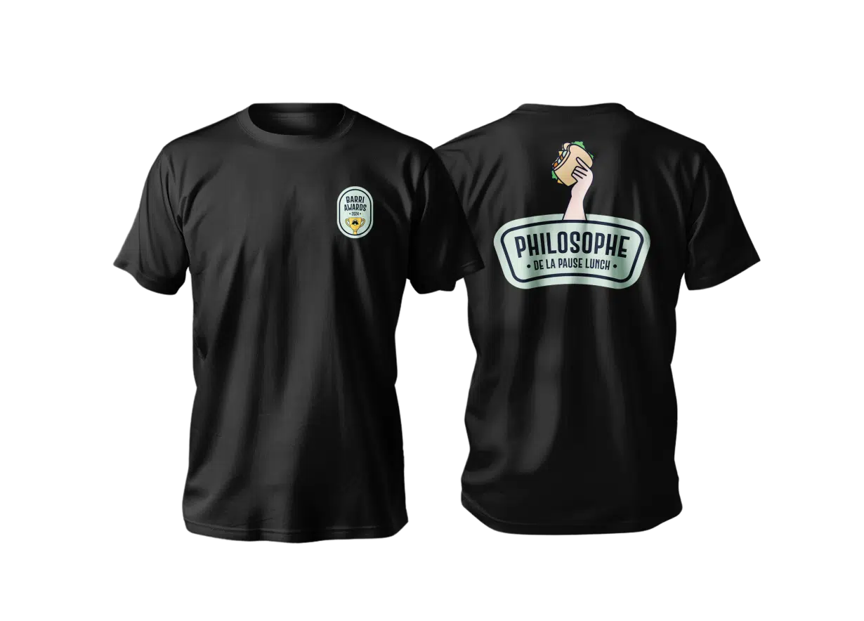 Impression sur tee-shirt de la marque RH