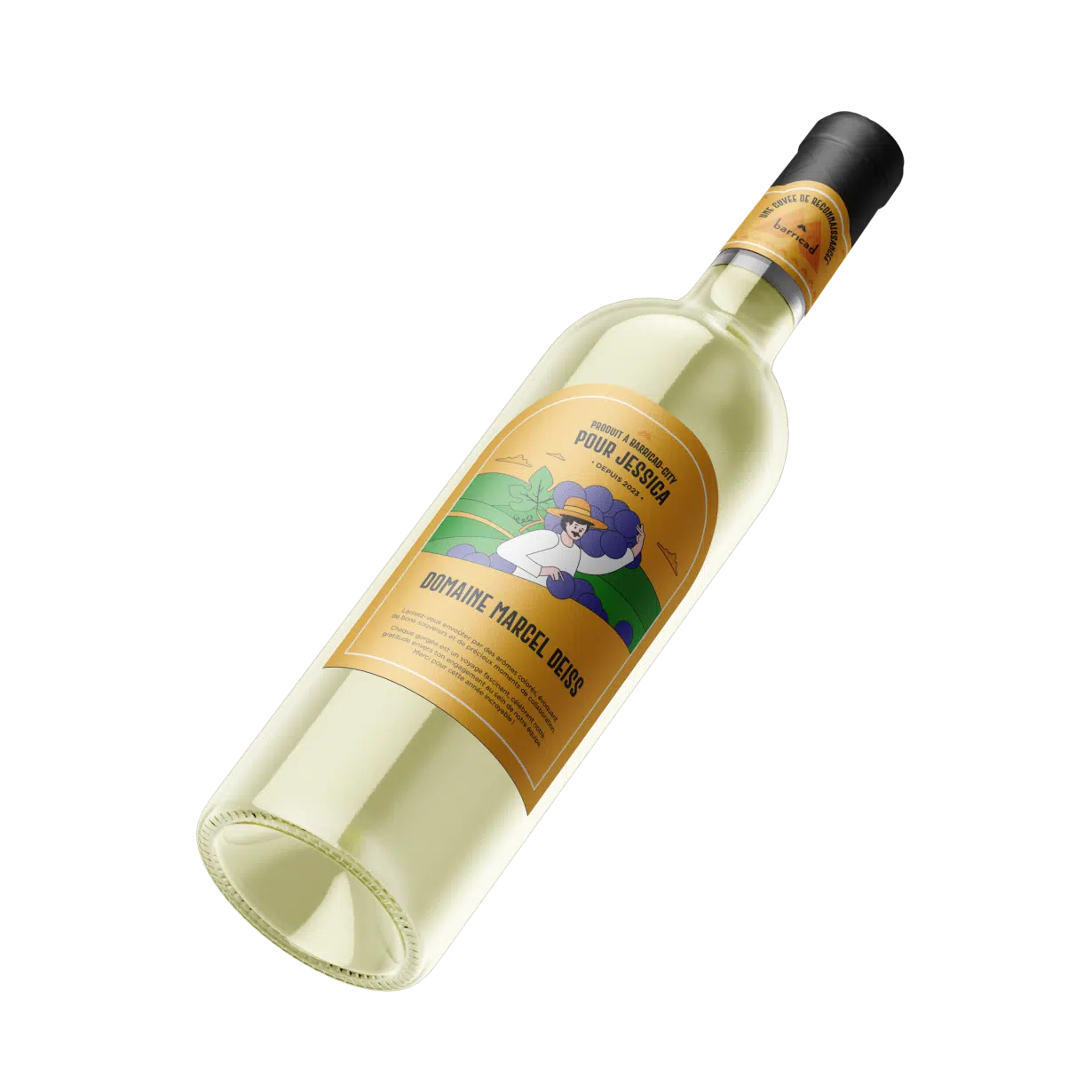 Mockup vin avec marque RH