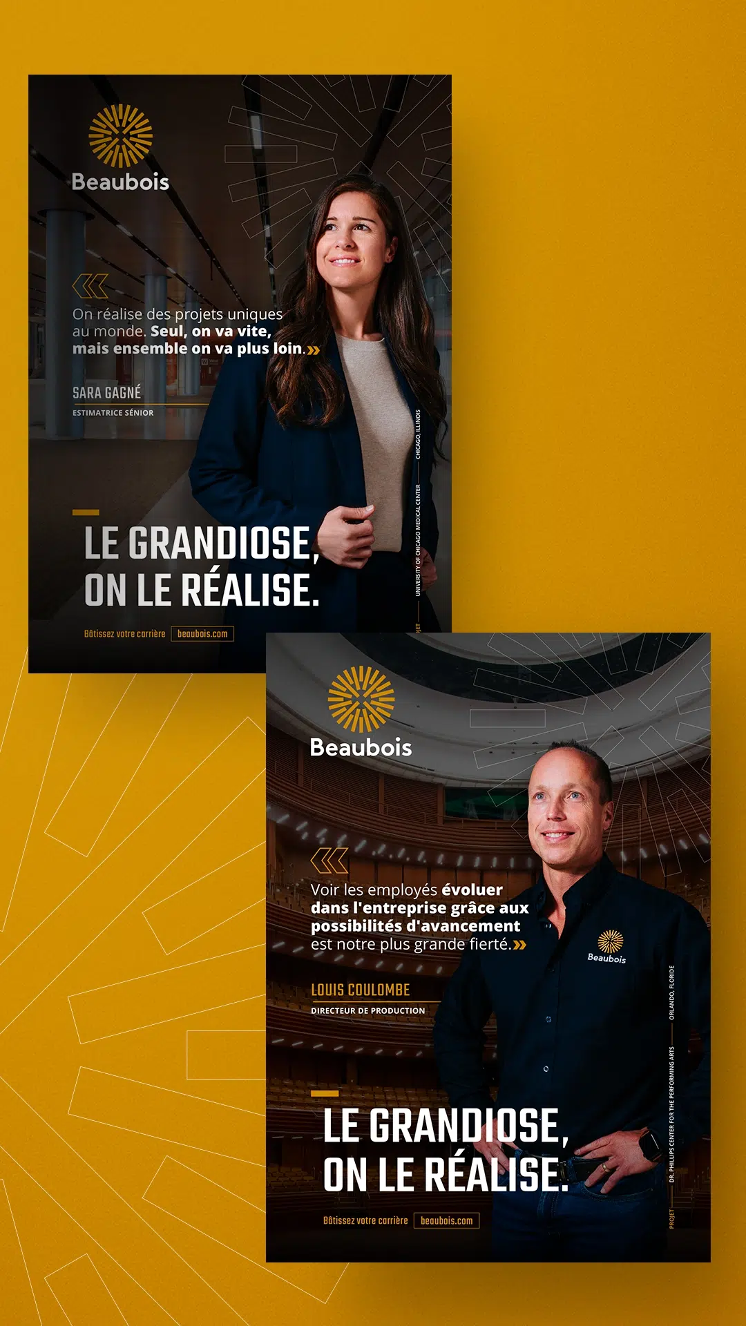Affiche publicitaire pour une marque employeur.