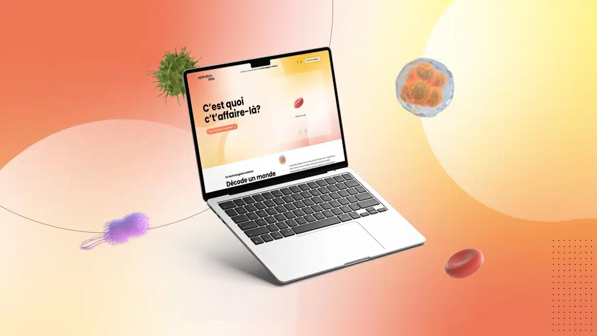 Création d'une landing page pour le site web Opération Labo