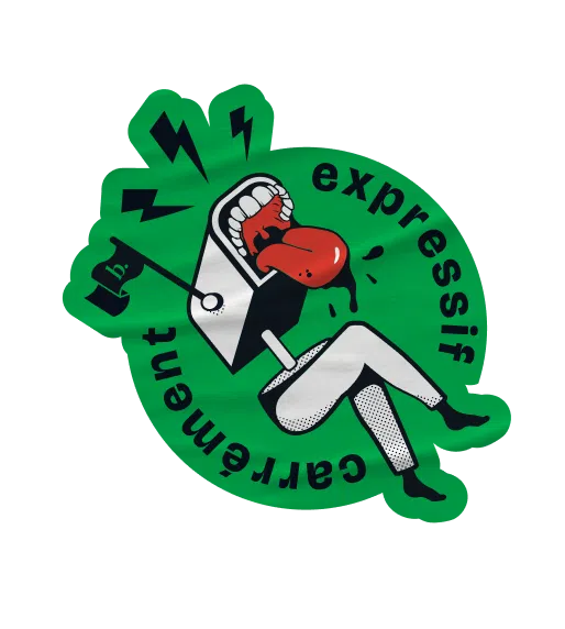 Sticker de l'état d'esprit de notre agence marketing