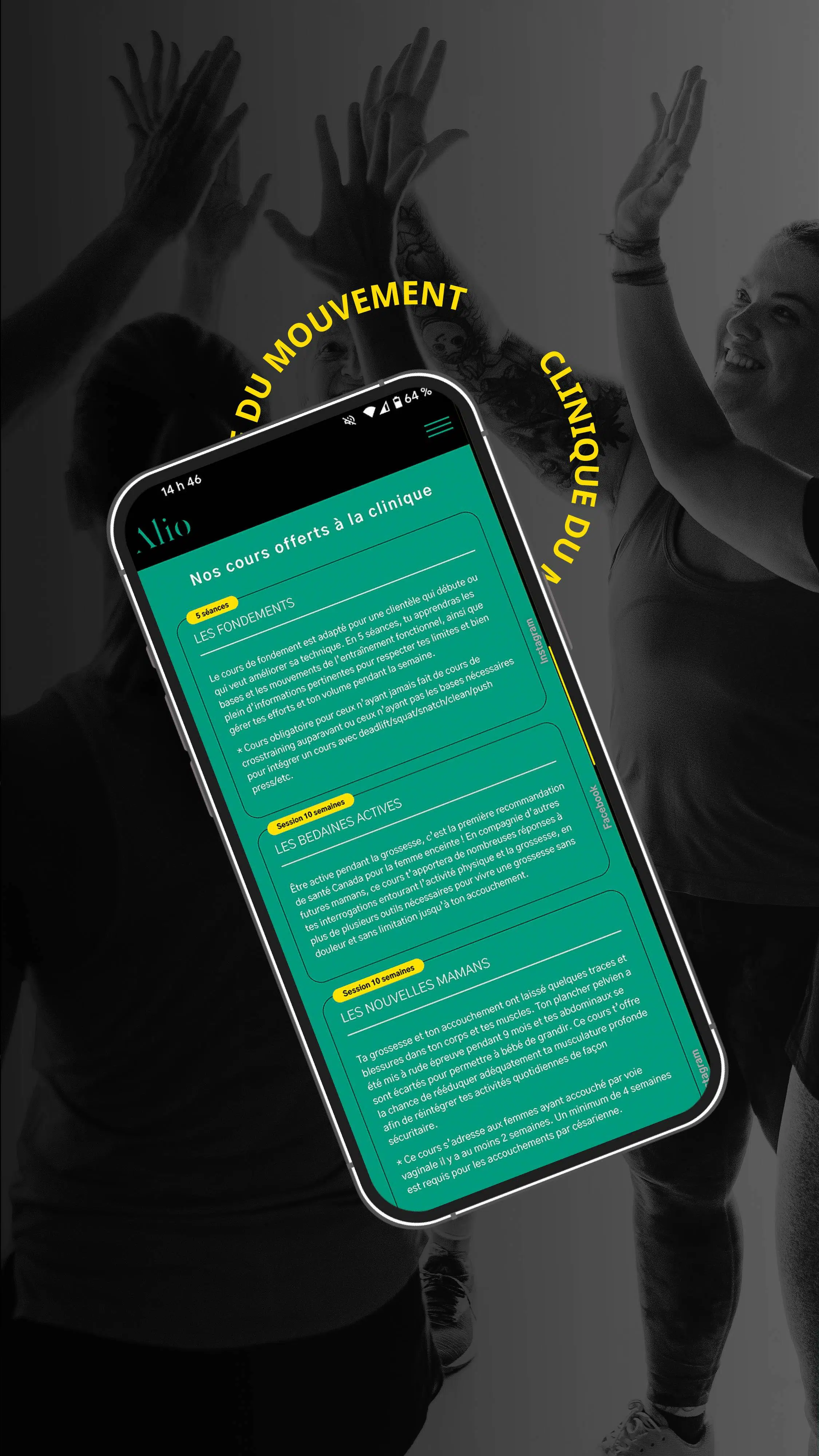 Réalisation design web mobile Clinique Alio