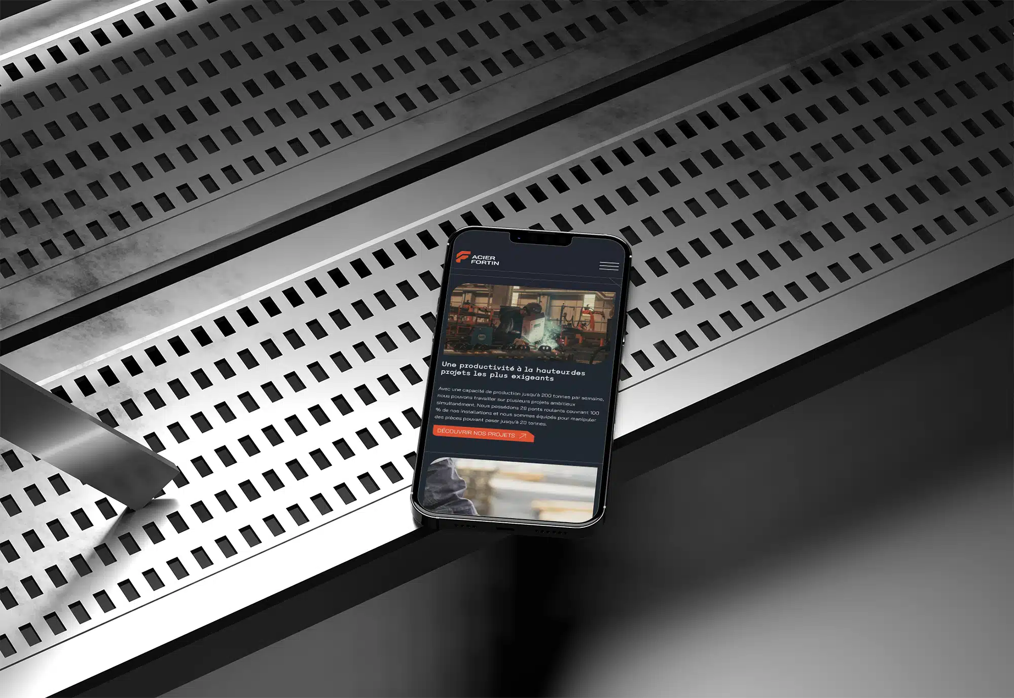 refonte site web responsive design acier fortin