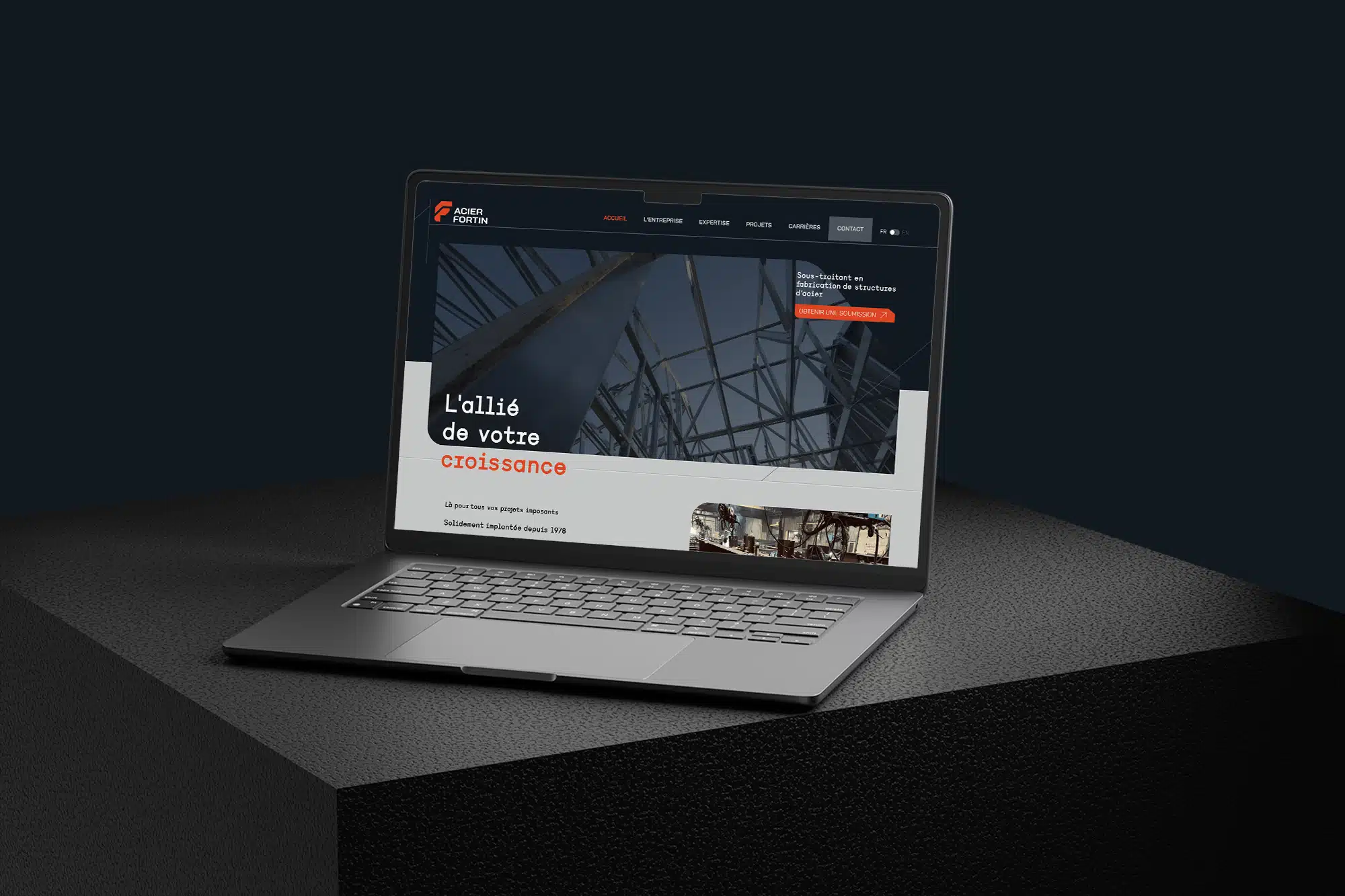 refonte site web acier fortin