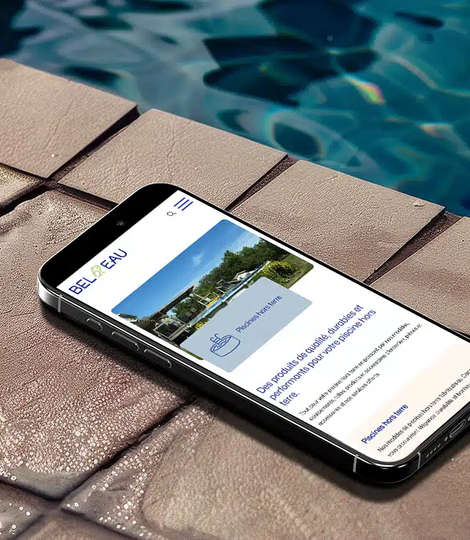 refonte site web mobile catalogue Bel Eau
